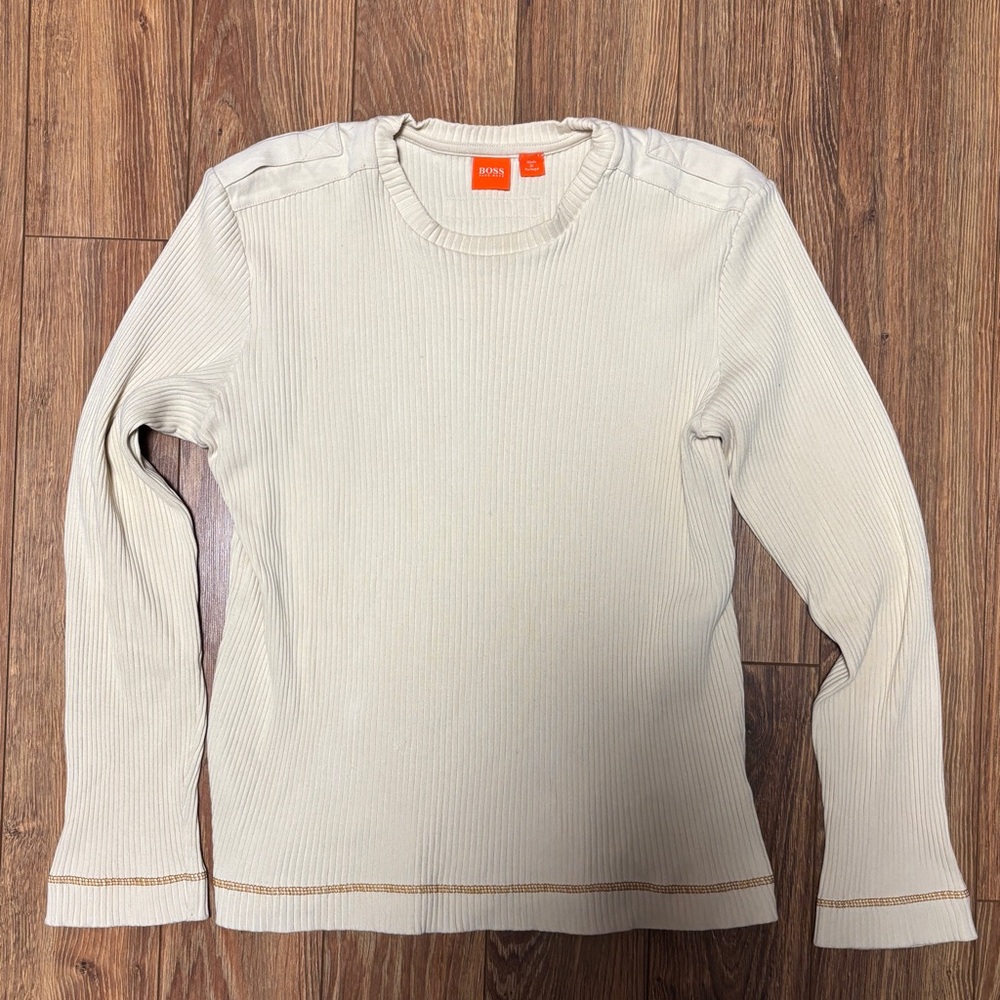 Hugo Boss Cream Thermal Sweater - Picture 2 of 3